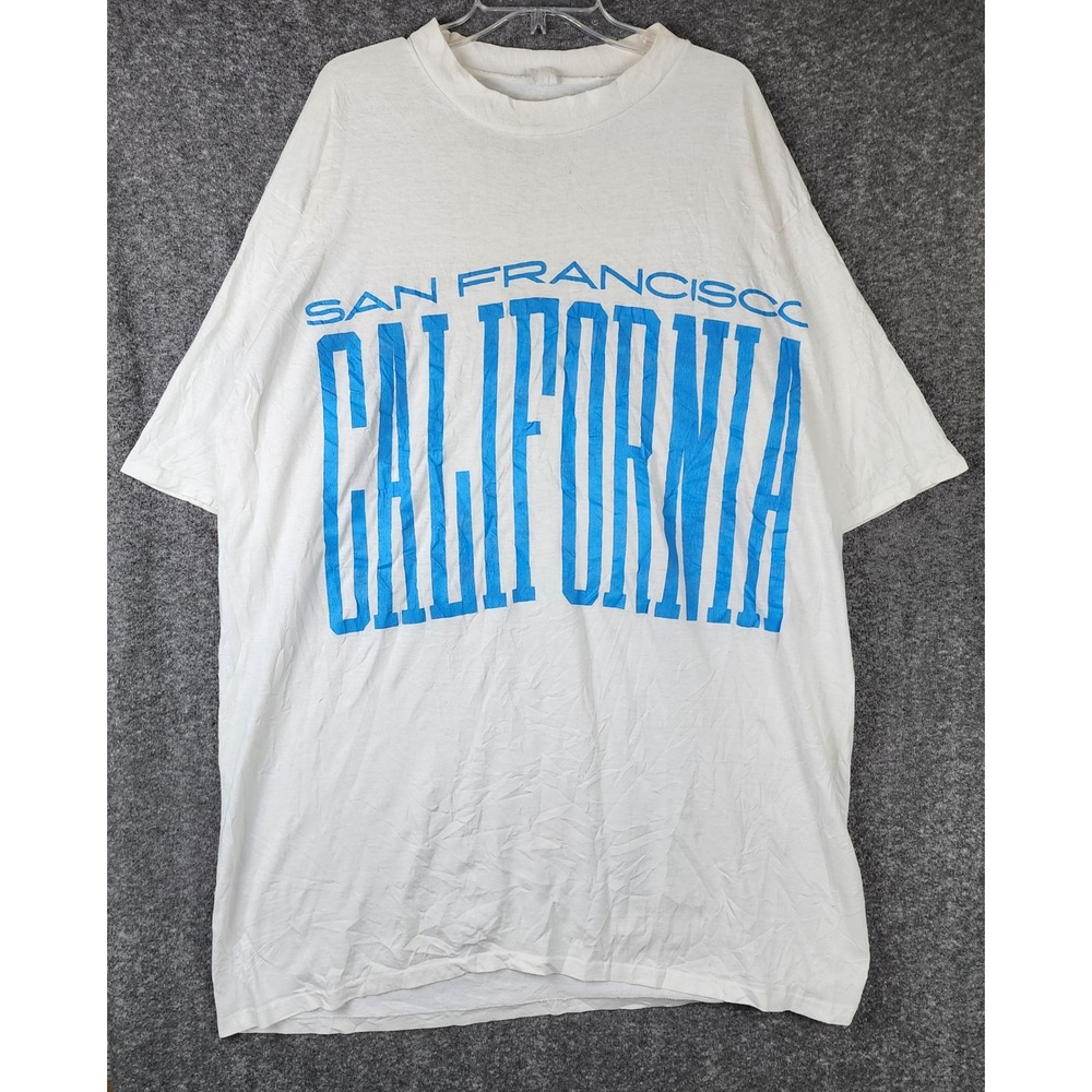 San Francisco T-Shirt Mens XXL California White Single Stitch Souvenir EUC